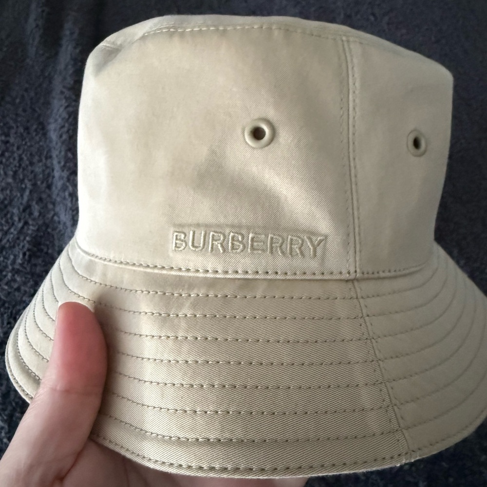 Burberry Tan Plaid Bucket Hat